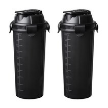 대용량 파워쉐이커 프로틴쉐이커 쉐이크통 물통 물병 보틀 텀블러, 블랙 1000ml,2개