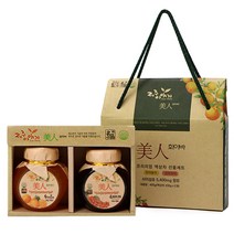 제주이야기 미인 화이바 꼬마 액상차 2종 선물세트, 한라봉차 200g + 오미자차 200g, 15세트