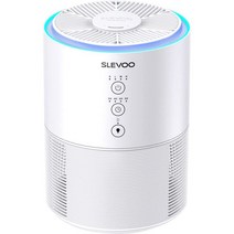 Slevoo 침실용 공기청정기 최대 310Sq Ft 22dB H13 진정한 HEPA 필터 향기 스폰지 야간 조명 타이머 먼지 연기 애완동물 댄더 꽃가루 냄새 BS-03 Pro, White