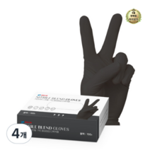 라이브잇 키친아트 니트릴 PVC 합성장갑 다목적용, 52개, 소(S), 블랙