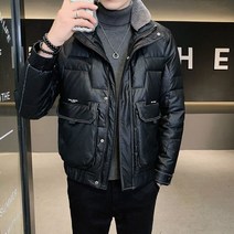 남자 숏패딩 야상 겨울 빅사이즈 보세 정장 코트 오리털 점퍼