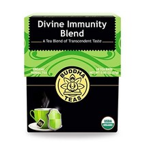 Buddha Teas Organic Divine Immunity Blend - OU 코셔 USDA 유기농 CCOF 표백 방지 티백 18개
