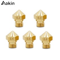 Aokin MK10 압출기 3D 프린터 Makerbot 2 0.2mm 0.3 0.4 0.6 0.8 10 3D 부품, 0.5 mm