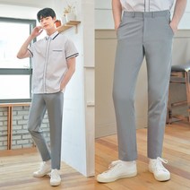 학생 교복 하복 스판 연그레이 교복바지 남자 SS~6XL