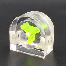 2 way g14 스레드 아크릴 표시기 모니터링 액체 광택 표면 pc 수냉식 유량계 사무실 측정 도구, 녹색 광장