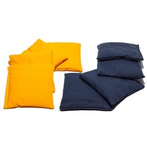 SC Cornhole Games 내후성 콘홀 세트 전문 규정 사이즈 프로 콘 홀 보드 또는 빈백 던지기 세트에 [미국 직배송], Yellow/Navy Blue