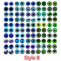 100pcs 50 쌍 용의 눈 고양이 눈 장난감 뜨거운 판매 6mm 8mm 10mm 12mm 수제 사진 유리 카보 숑 diy 만들기 액세서리, 스타일 b, 6mm 100개