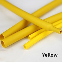 폴리올레핀 절연 케이블 슬리브 1 m 열 수축 튜브 2:1 수축 비율 Φ0.6mm-14mm, [07] 3mm x 1meter, [07] Yellow