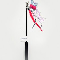 엔젤 버그 고양이 냥이 놀이 2단 낚시대 색랜덤 애완용 운동 캣 놀이기구, 1개