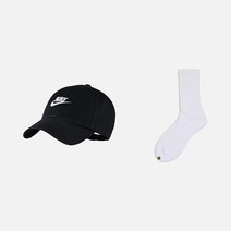 나이키 헤리티지86 스우시 캡 모자 913011-010 +웰던 양말