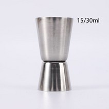 칵테일쉐이커 바텐더 계량 제조 지거 1PC 스테인레스 스틸 측정 지그 듀얼 샷 컵 칵테일 셰이커 가제 음료, 01 01