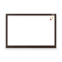 [보드뱅크]법랑화이트/유광-무암선 70x50 무늬목프레임(웬지)