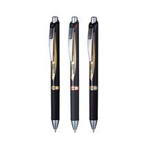 펜텔 에너겔 퍼머넌트 볼펜 0.5mm mm 교체 공부 energel 에너겔 permanent 학용품 사무 ballpen 기록 볼펜, 블랙