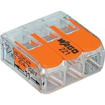 Wago 221-415 레버-너트 5 컨덕터 컴팩트 커넥터 50 PK, Pack of 50
