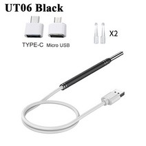 배관내시경 하수구내시경 카메라 뜨거운 USB 내시경 카메라 5.5mm 렌즈 파기 스마트 귀 특종 따기 스틱 도, 02 black 5.5mm B