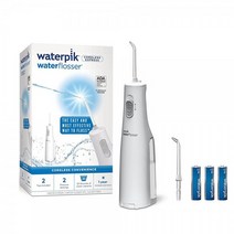 Waterpik 무선 워터 플로서 화이트 배터리 작동 여행시 휴대 간편 & 가정 내 사용 가능 ADA 인증 (WF-02), White