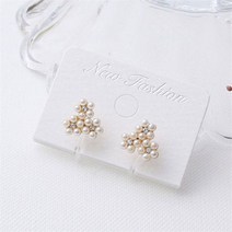 셀러허브(잡화) 여자 귀찌 실리콘 진주 미니 하객룩 귀걸이