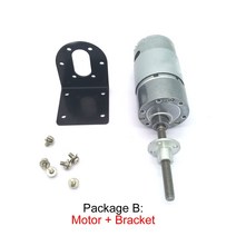 전장부품 12V 마이크로 전기 모터 긴 샤프트 DC 6V 스레드 DIY 부품 JGB37-555 플랜지, 12 12v30rpm_05 Package P