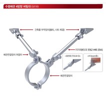 4방향 흔들림방지 버팀대 내진자재 배관 설비 공구