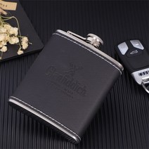 휴대용 위스키 bpa 무료 78oz pu 가죽 포장 위스키 병 플라곤 188 스테인레스 스틸 힙 플라스크 포켓 알코올 병, 7oz-b_One Size, 7oz-b