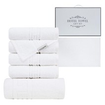 기라로쉬 호텔타올 올인원(세면4장+바스1장+발1장) 화이트세트 1개, 핑크