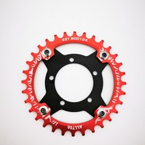 전기자전거모터 바팡모터 전기 자전거 Ebike 32/34/36/38T 어댑터 액세서리 나사 Bafang BBS01/02 모터 스프로킷 휠 부품, [03] Red 32T