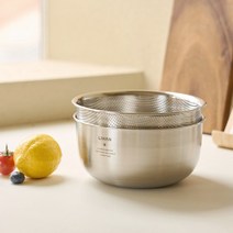리한 본 스텐 믹싱볼 채반 2P 세트 18cm, 단품