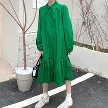 대박난박양 셔츠 프릴 원피스