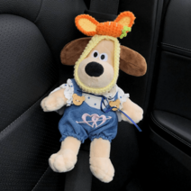 그로밋안전벨트 큐티 강아지 자동차 안전 숄더 뽀글이 피규어 보험 벨트 커버 차량용 인형 카 장식 세트, 옵션7