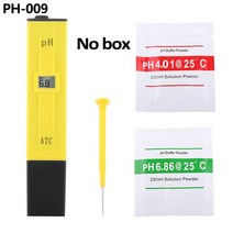 [무료배송]PH 측정기 0.1 PH 고정밀 수질 시험기 수영장 수족관 물 모니터 수질 측정기 PH/ATC/TDS/EC/TEMP, 04 PH009-YE PH-ATC