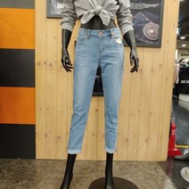 잠뱅이 21여자 사계절 보이프랜드 연청 일자 청바지JL1DBF54