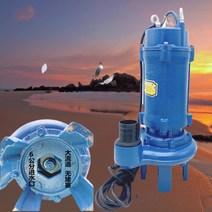 220V 단상 1.1KW 수중 머드펌프 양어장 진흙 오수 폐수 정화조 슬러지 소형 잠수 뻘 불순물 하수 양수기, 단품