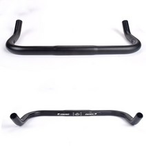 불혼바 bullhorn 핸들바 카본 픽시 로드 자전거 불호른 핸들 바 벤드 바 25.4*370mm 알루미늄 합금 MTB 도, 01 Black