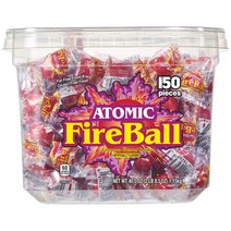 Ferrara Pan Atomic Fireballs Cinnamon Hard Candy 페라라 팬 아토믹 파이어볼 시나몬 하드 캔디 150개입 40.5oz(1.15kg), 1개, 1g