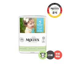 몰텍스 친환경 기저귀 밴드형 5단계 1팩 (25매) / 유럽 에코인증, 단품