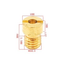 5pcs 메인 제트 기화기 인젝터 노즐 100 105 108 110 115 120 125 130 135 140 자동 교체 부품 Keihin OKO PWK, [01] 100
