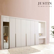 [저스틴퍼니처]퓨어 화장대 붙박이장-330cm(고급형), 붙박이장-330cm