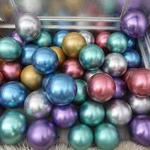 [피앤비유니티]30cm 금속 메탈 혼합 풍선20입 혼합 생일장식 생일 파티 용품, 금속색상혼합