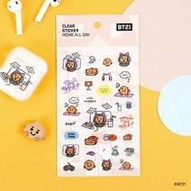 [BT21] 다이어리 노트 데코 클리어스티커 - 홈올데이, 코야