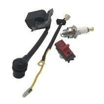 Royalways 점화 코일 (와이어 포함) Husqvarna 용 L7T 점화 플러그 정지 스위치 키트 235240136137141 36 41 26 23, 한개옵션0