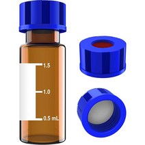 SimPure 오토샘플러 바이알 2mL 레드 화이트 셉타 100개, Amber Red White Septa, Amber White Red Septa