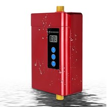 물탱크없는온수기 가정용 미니 전기 WaterHeater Tankless 인스턴트 온수기 난방 기계, 빨간_미국 플러그