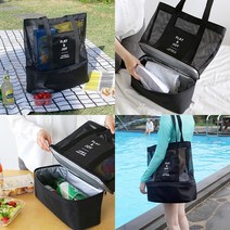 트루픽 여행용 메쉬 시크릿 수납 비치백 대용량 가방 피크닉 방수 여름휴가 여행가방 빅사이즈