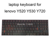레노버 Y520 용 백라이트 키보드 Y720 Y530 Y520-15IKBM Italiano 블랙 레드 키 대문자 노트북 LCM16F8 PK1313B4B02