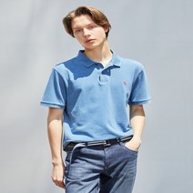 헤지스 INDIGO DYEING 연청 인디고 다잉 카라티셔츠 HZTS2B441B2