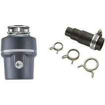 InSinkErator 쓰레기 처리 + 공기 스위치 코드 Evolution Essential XTR Quiet 시리즈 34 HP 연속 공급 및 DWC-00 식기세척기, 단일모델명/품번