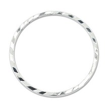 Artistic Wire Beadalon Quick Links Round 20mm Diamond Cut Silver Plated 10-Piece null, 1, Silver Plt.