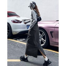 봄 가을 트임 카고 스커트 워싱데님 하이웨이스트 a라인 힙업 스커트