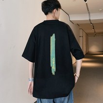 머슬핏 반팔티 티셔츠 빈티지 S~5XL 큰옷 여름 오버핏 힙합 빅사이즈 남자 뚱뚱한