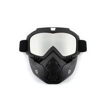 용접 마스크 헬멧 방진 남자 여자 사이클링 자전거 전체 얼굴 Windproof 겨울 MTB 고글 스노우 보드 스키 안티 uv 안경, 은